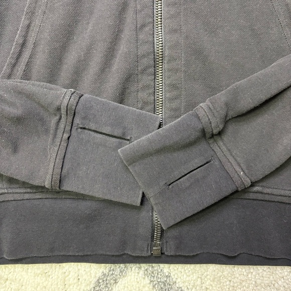 Lululemon Womens 2 Press Pause Black Full Zip Hooded Jacket Stretch French Terry - Picture 6 of 9